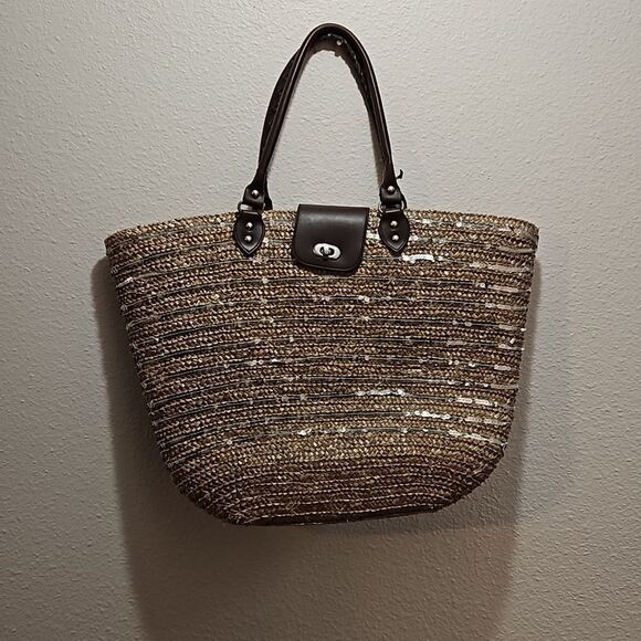 Calypso St. Barth Handbags - Sequined straw bag by calypso